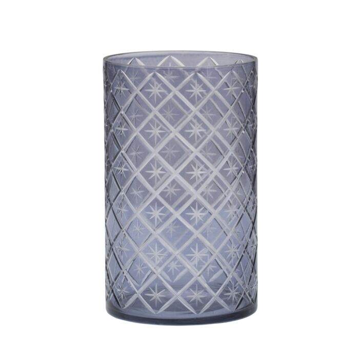 Yankee Candle Grey Etched Star Jar Holder-1